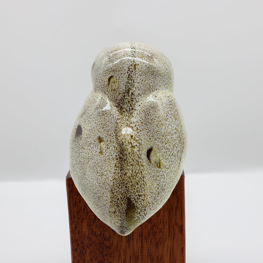 Handcrafted ceramic morepork owl sculpture, Cheeky Beaks collection