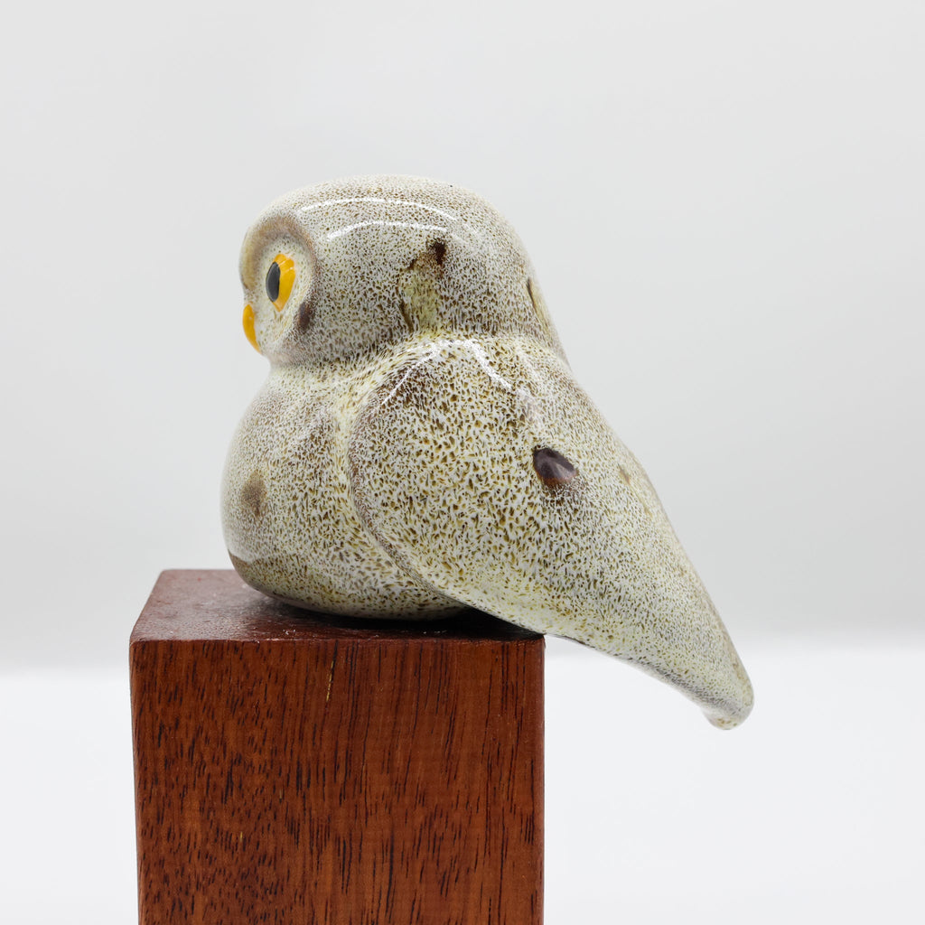 Ruru ceramic sculpture, New Zealand native bird art