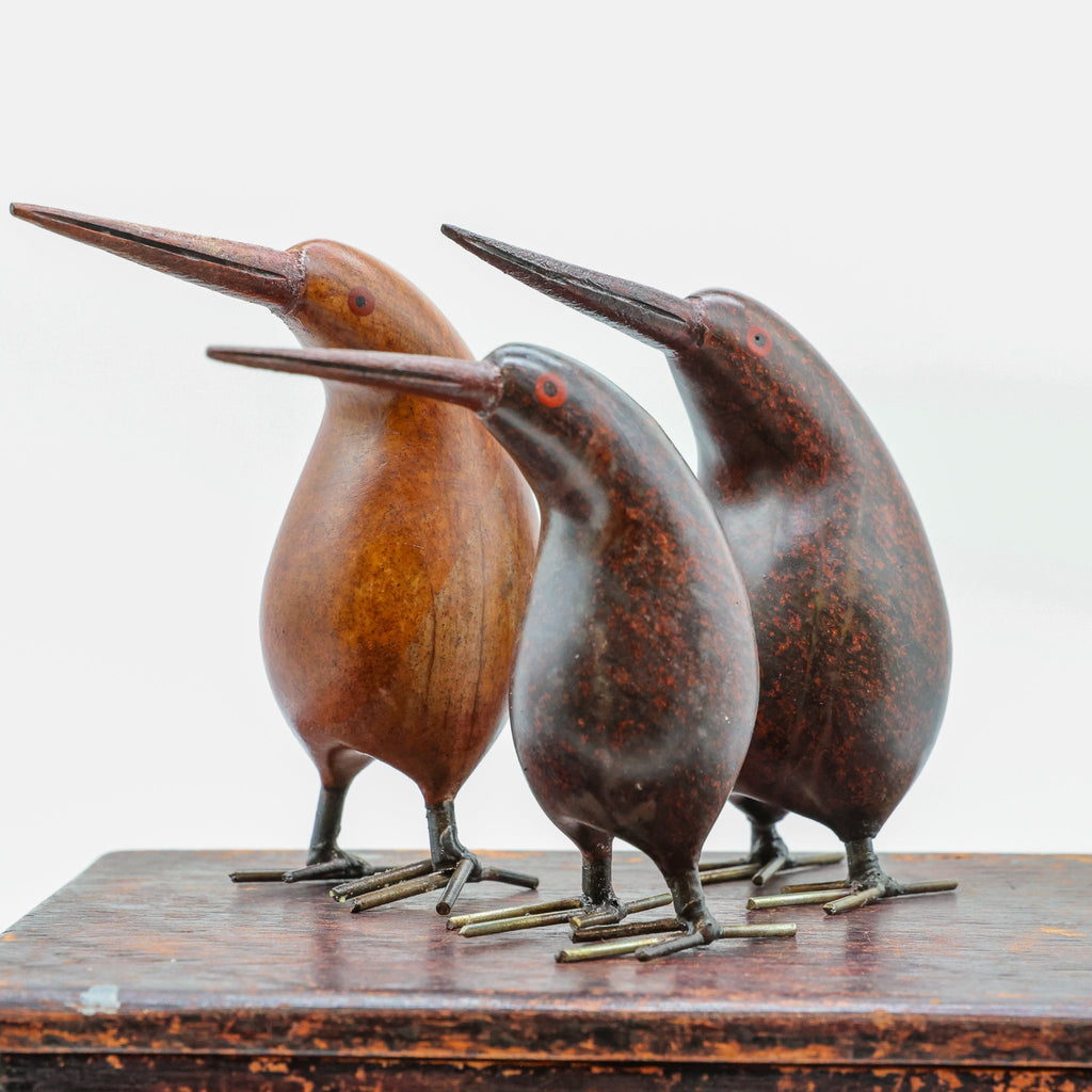 Stone Kiwi sculpture, New Zealand native bird carving