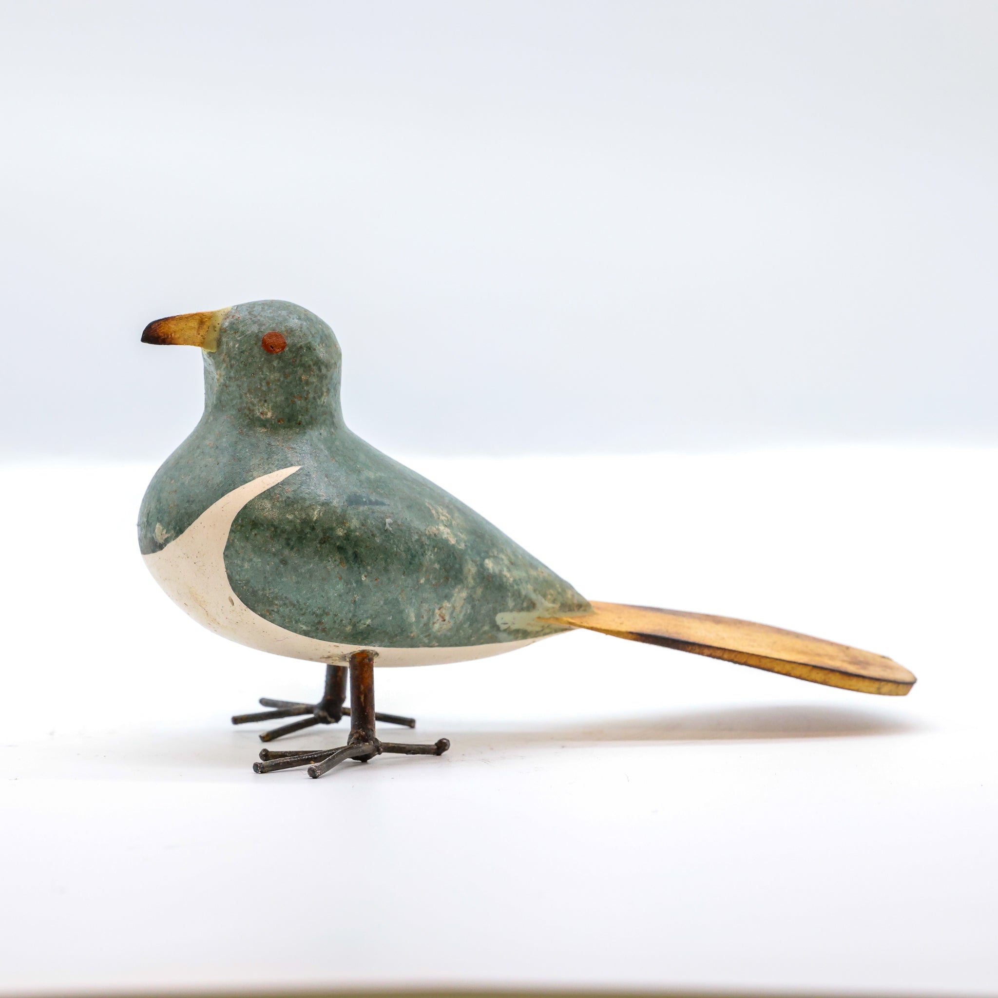 Stone Kererū sculpture, New Zealand native bird art