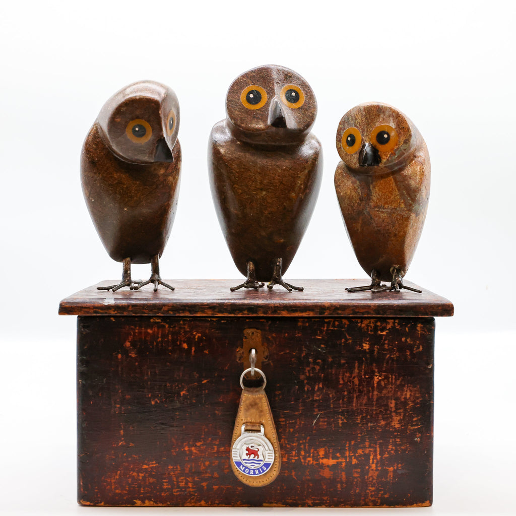 Stone Ruru sculpture, handcrafted NZ gift