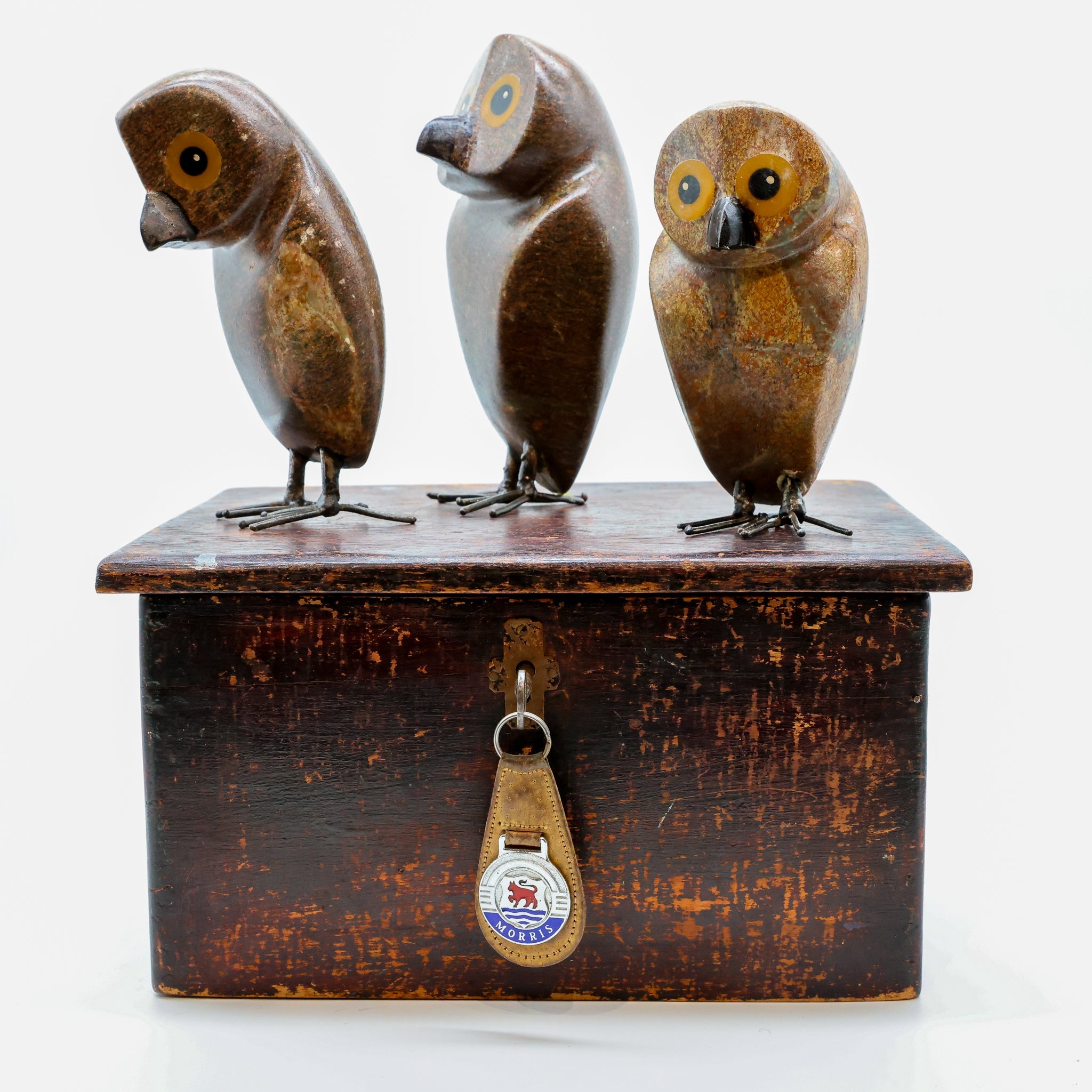 Stone Ruru sculpture, owl gift New Zealand