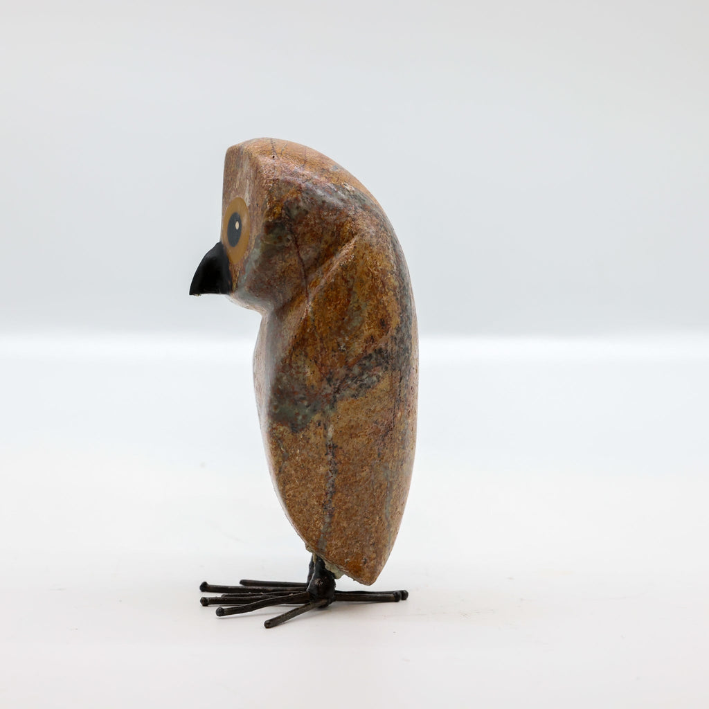 Stone Ruru sculpture side profile