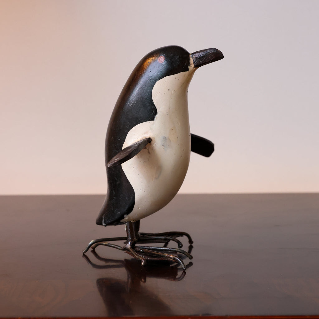 Stone Penguin sculpture, handcrafted NZ gift